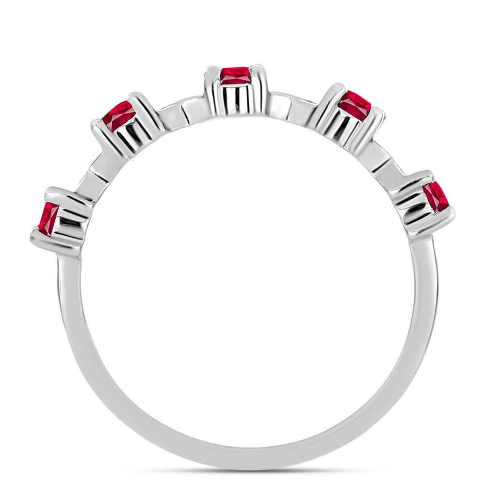 Inel din Argint 925 ( 1.89 grame ) cu Rubin Malagasy 0.78 Carate 2 