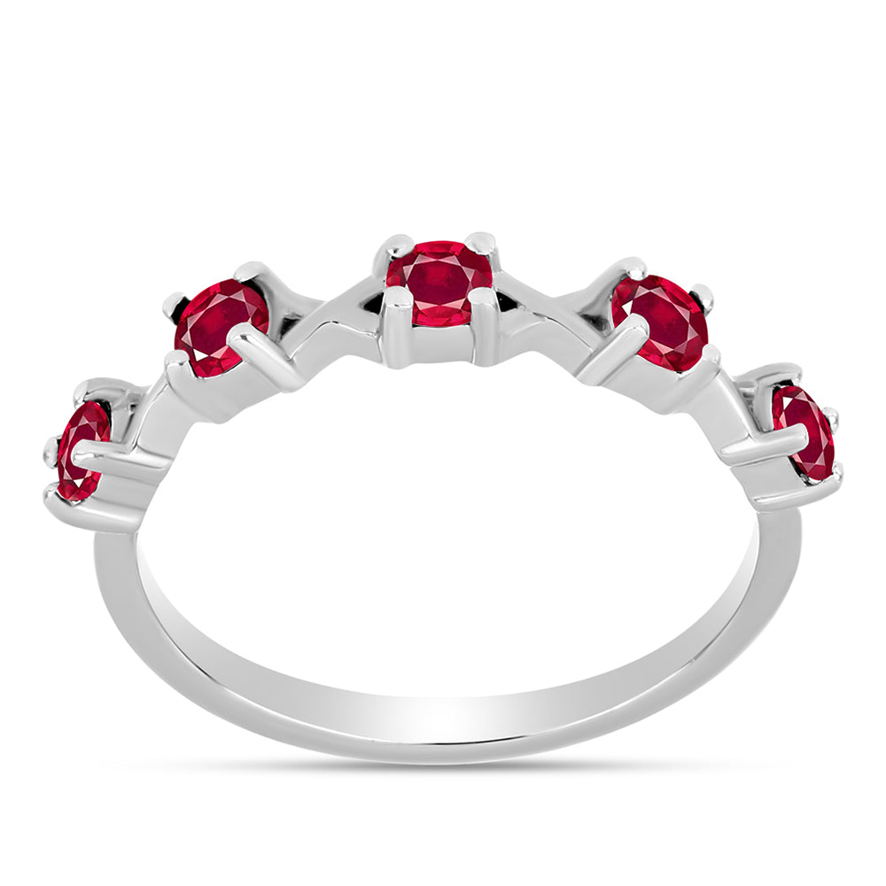 Inel din Argint 925 ( 1.89 grame ) cu Rubin Malagasy 0.78 Carate