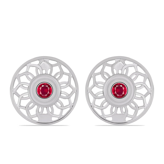 Cercei din Argint 925 ( 3.76 grame ) cu Rubin Malagasy 0.33 Carate