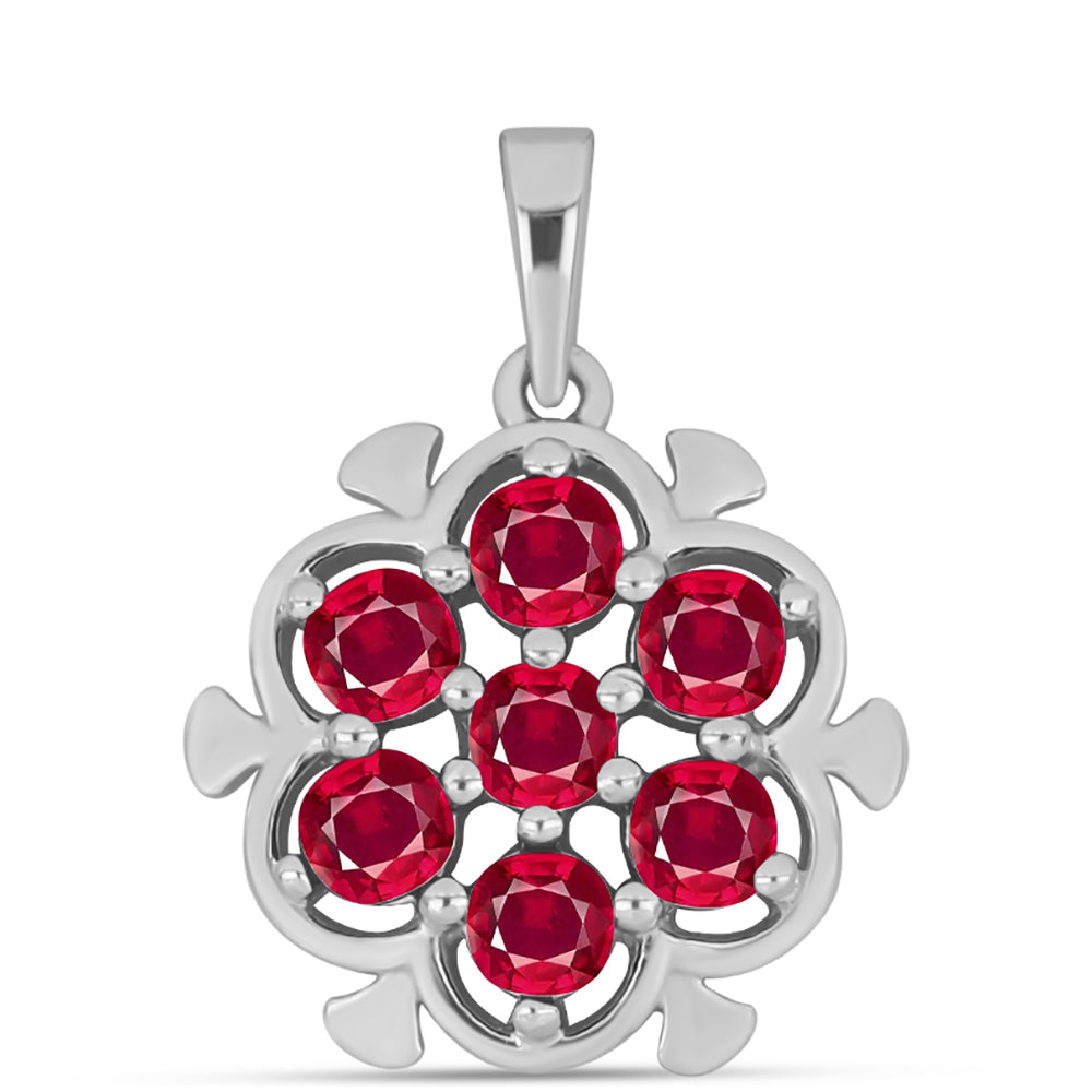 Pandantiv din Argint 925 ( 1.93 grame ) cu Rubin Malagasy 1.73 Carate 1 