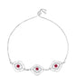 Brățară din Argint 925 ( 5.23 grame ) cu Rubin Malagasy și Topaz Alb 1.82 Carate