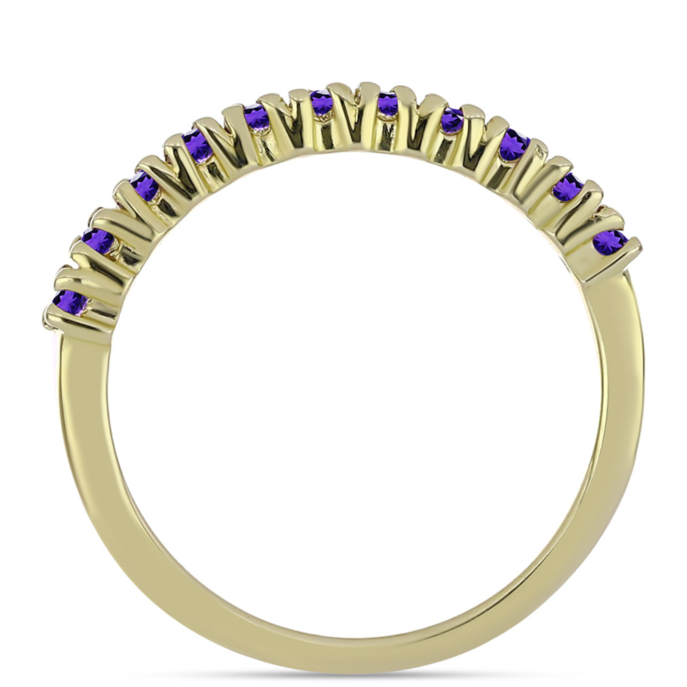 Inel din Argint 925 Placat cu Aur ( 1.44 grame ) cu Ametist Marocan 0.44 Carate 3 