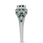 Inel din Argint 925 ( 2.83 grame ) cu Moissanite verde-albăstrui marin 1.18 Carate