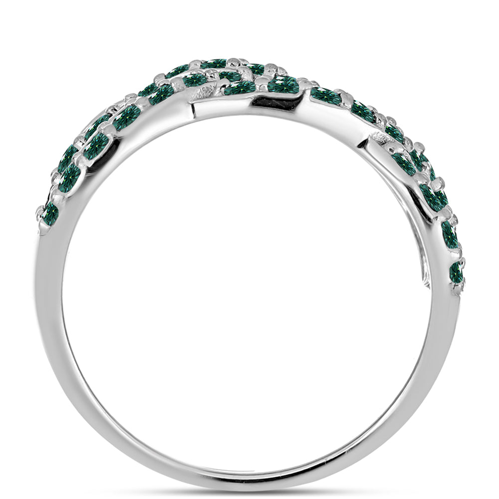 Inel din Argint 925 ( 5.48 grame ) cu Moissanite verde-albăstrui marin 0.96 Carate 2 