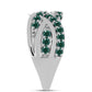 Inel din Argint 925 ( 5.48 grame ) cu Moissanite verde-albăstrui marin 0.96 Carate