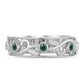 Inel din Argint 925 ( 3.5 grame ) cu Moissanite verde-albăstrui marin 0.16 Carate