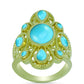 Inel din Argint 925 Placat cu Aur ( 6.43 grame ) cu Turcoaz ”Frumoasa Adormită” 3.01 Carate