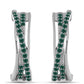 Cercei din Argint 925 ( 5.42 grame ) cu Moissanite verde-albăstrui marin 0.5 Carate