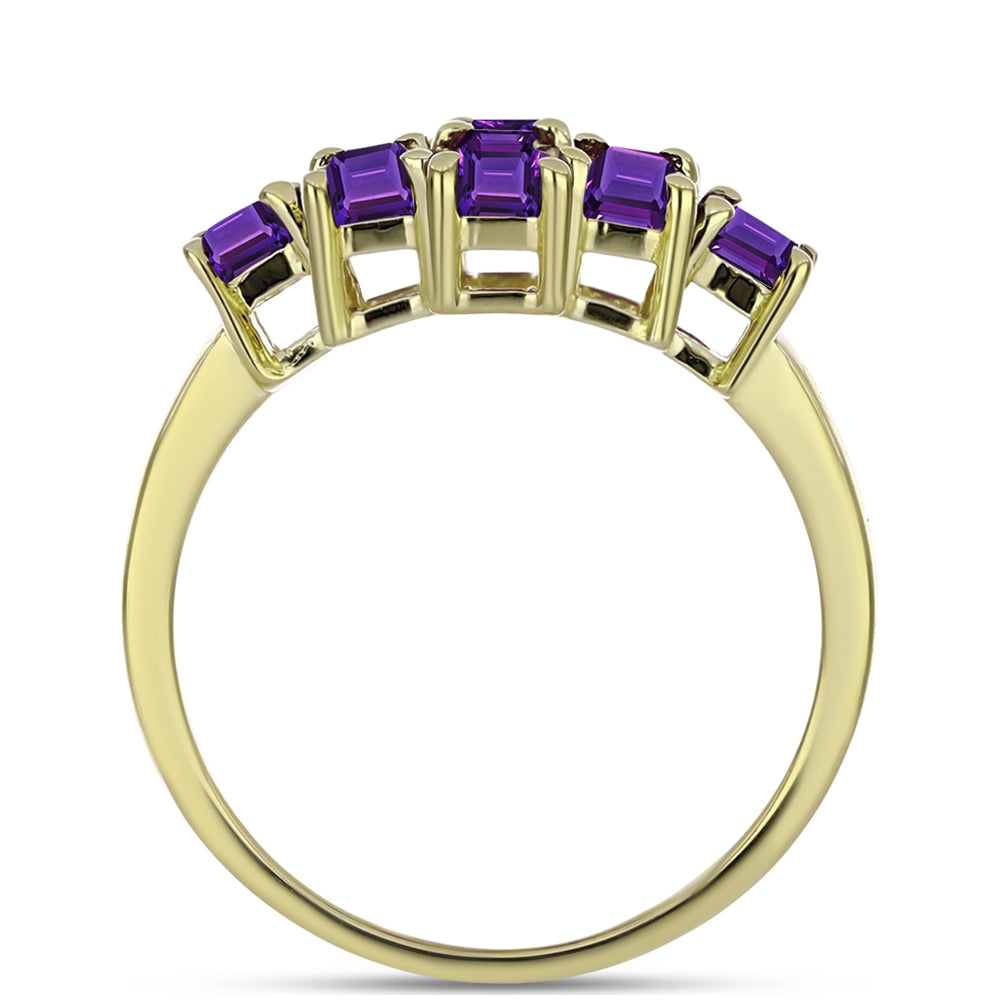 Inel din Argint 925 Placat cu Aur ( 3.22 grame ) cu Ametist Marocan 2.71 Carate 2 