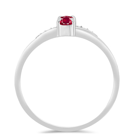 Inel din Argint 925 ( 1.54 grame ) cu Rubin Malagasy 0.36 Carate