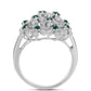Inel din Argint 925 ( 6.87 grame ) cu Moissanite verde-albăstrui marin 0.38 Carate