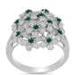 Inel din Argint 925 ( 6.87 grame ) cu Moissanite verde-albăstrui marin 0.38 Carate