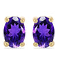 Cercei din Argint 925 Placat cu Aur ( 0.96 grame ) cu Ametist Marocan 0.83 Carate