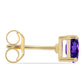 Cercei din Argint 925 Placat cu Aur ( 0.96 grame ) cu Ametist Marocan 0.83 Carate