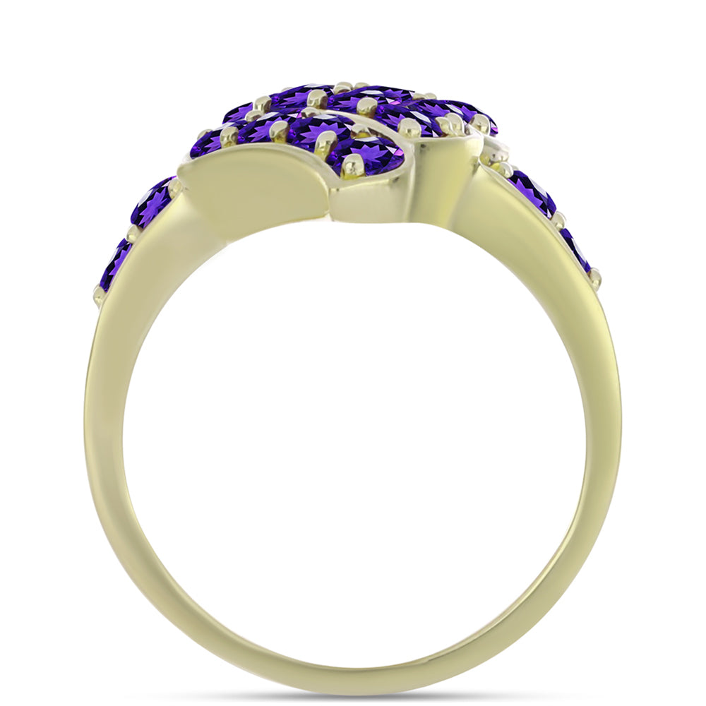 Inel din Argint 925 Placat cu Aur ( 3.52 grame ) cu Ametist Marocan 1.31 Carate