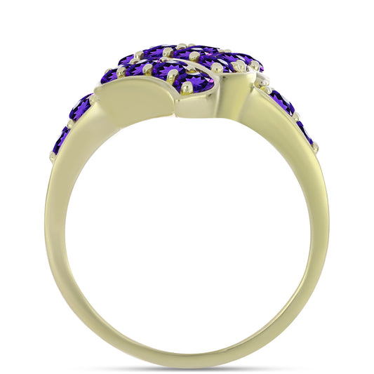 Inel din Argint 925 Placat cu Aur ( 3.52 grame ) cu Ametist Marocan 1.31 Carate