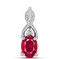 Pandantiv din Argint 925 ( 0.61 grame ) cu Rubin Malagasy și Topaz Alb 1.08 Carate
