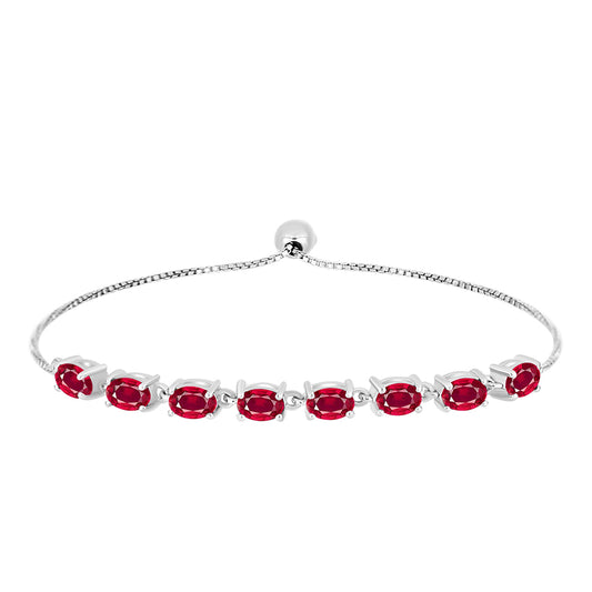 Brățară din Argint 925 ( 4.35 grame ) cu Rubin Malagasy 4.4 Carate