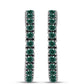 Cercei din Argint 925 ( 4.91 grame ) cu Moissanite verde-albăstrui marin 1.21 Carate