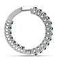Cercei din Argint 925 ( 4.91 grame ) cu Moissanite verde-albăstrui marin 1.21 Carate