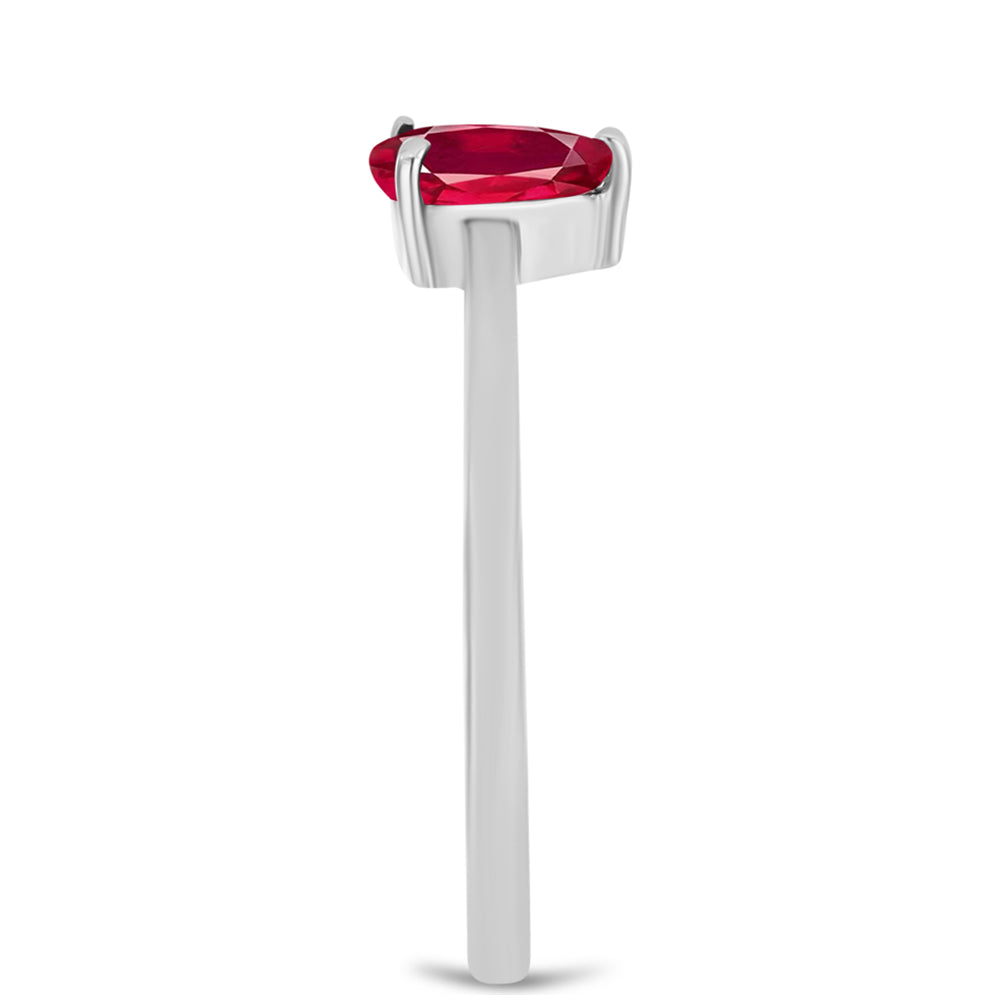 Inel din Argint 925 ( 1.41 grame ) cu Rubin Malagasy 0.61 Carate 4 