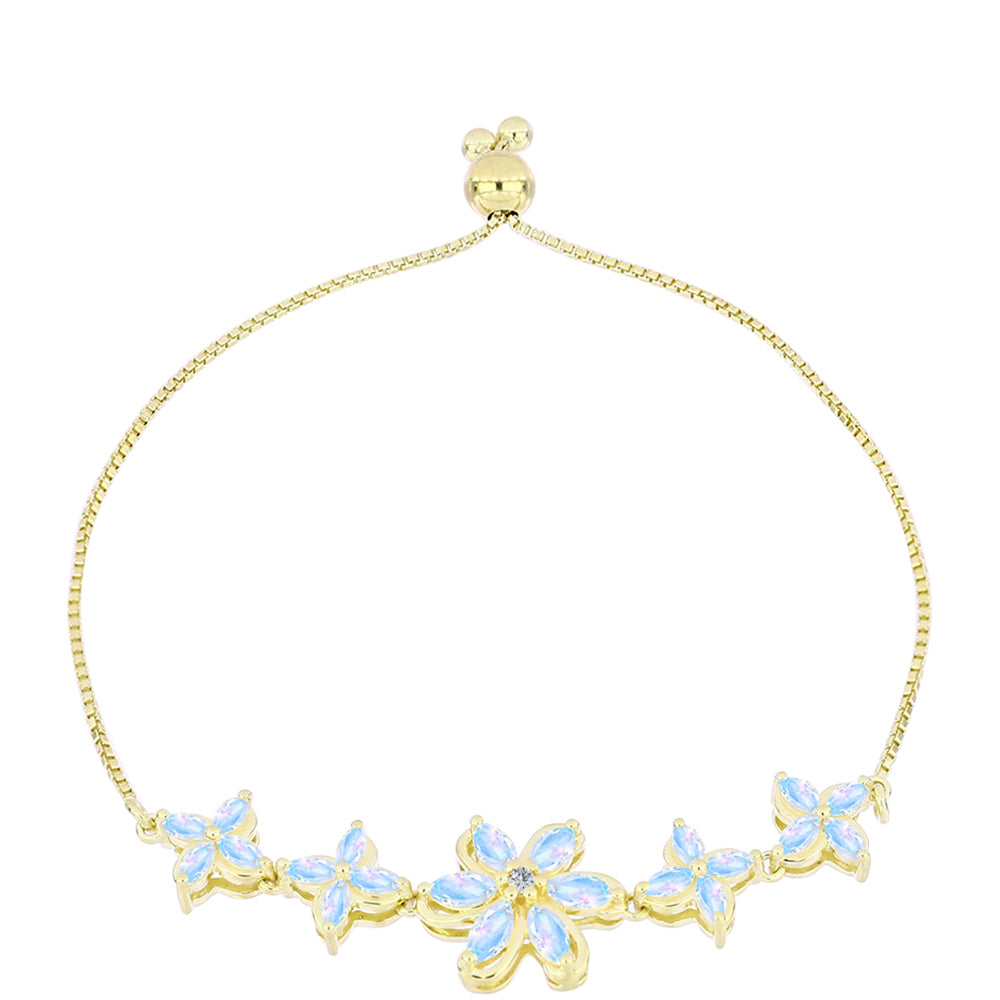 Brățară din Argint 925 Placat cu Aur ( 5.4 grame ) cu Piatra Lunii Curcubeu 2.12 Carate 1 