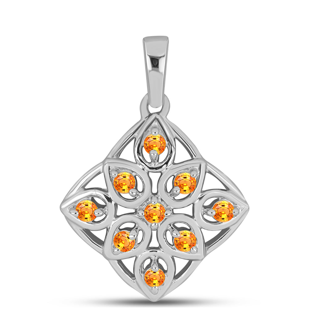 Pandantiv din Argint 925 ( 2.01 grame ) cu Safir Padparadscha 0.36 Carate