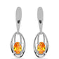 Cercei din Argint 925 ( 3.26 grame ) cu Safir Padparadscha 1.03 Carate