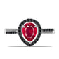 Inel din Argint 925 ( 2.27 grame ) cu Rubin Malagasy și Spinel Negru 1.95 Carate