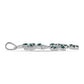 Pandantiv din Argint 925 ( 3.22 grame ) cu Moissanite verde-albăstrui marin și Topaz Alb 1.04 Carate