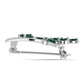 Broşă din Argint 925 ( 1.69 grame ) cu Moissanite verde-albăstrui marin 0.44 Carate