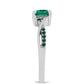 Inel din Argint 925 ( 2.43 grame ) cu Moissanite verde-albăstrui marin 0.77 Carate