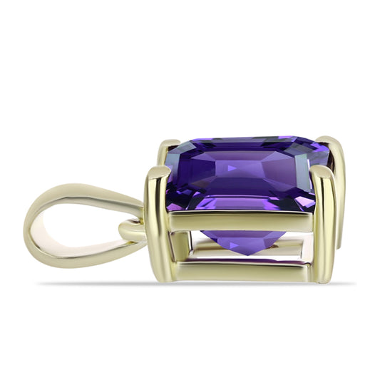 Pandantiv din Argint 925 Placat cu Aur ( 0.77 grame ) cu Ametist Marocan 1.62 Carate