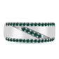 Inel din Argint 925 ( 5.12 grame ) cu Moissanite verde-albăstrui marin 0.59 Carate