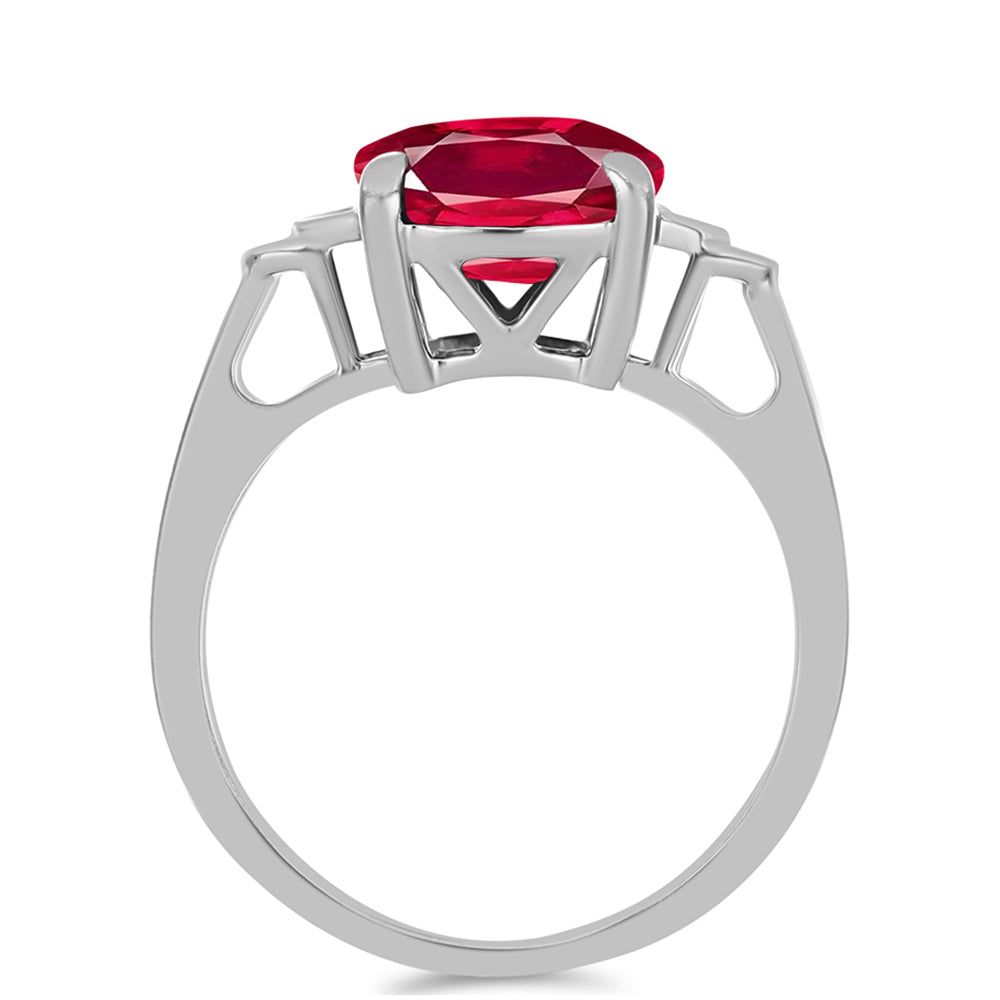 Inel din Argint 925 ( 3.28 grame ) cu Rubin Malagasy 8.67 Carate 2 