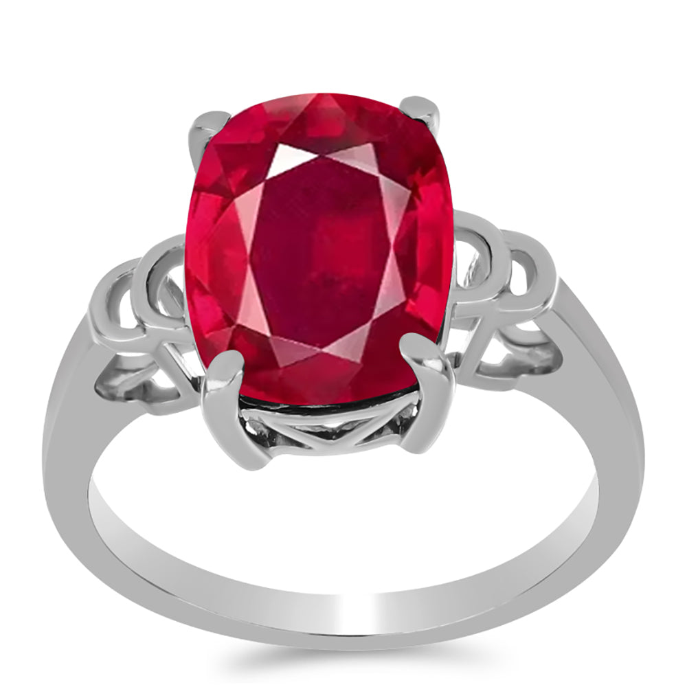 Inel din Argint 925 ( 3.28 grame ) cu Rubin Malagasy 8.67 Carate