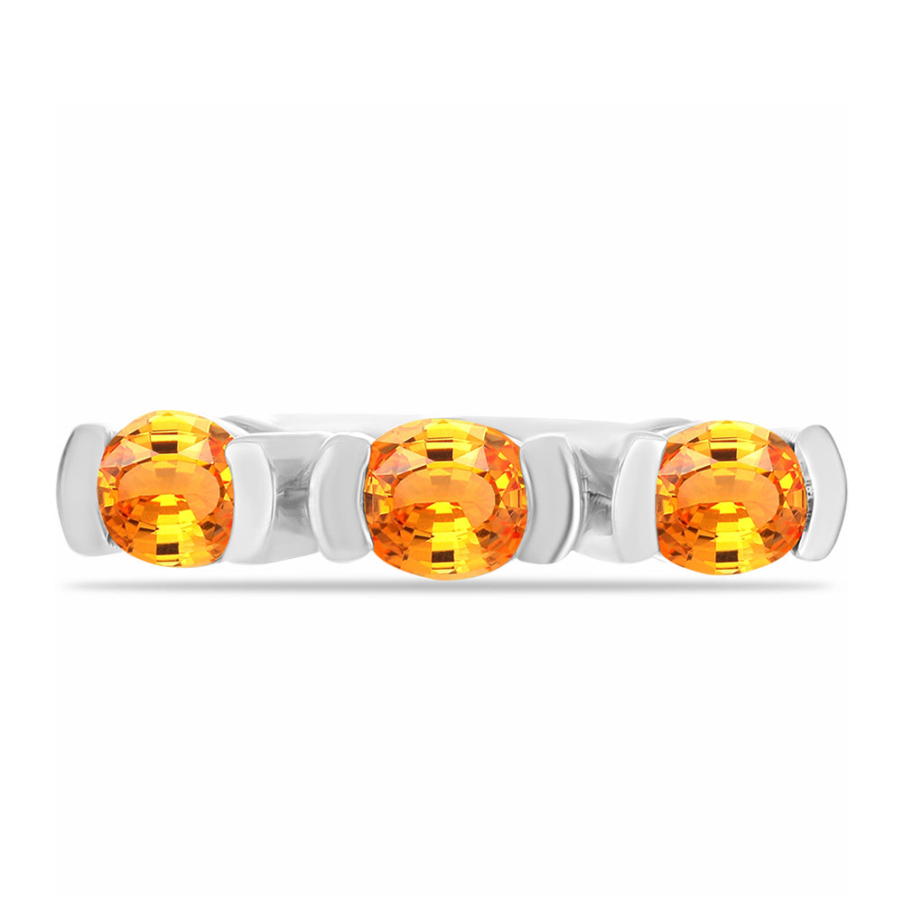 Inel din Argint 925 ( 2.39 grame ) cu Safir Padparadscha 1.38 Carate 1 