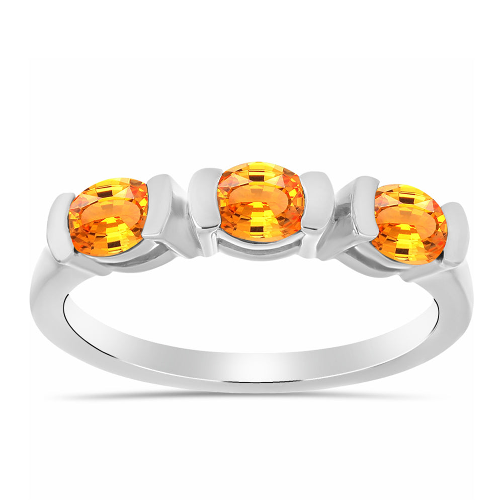 Inel din Argint 925 ( 2.39 grame ) cu Safir Padparadscha 1.38 Carate 3 