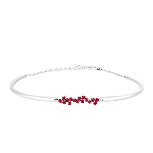 Brățară din Argint 925 ( 5.61 grame ) cu Rubin Malagasy 0.55 Carate