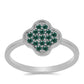 Inel din Argint 925 ( 2.3 grame ) cu Moissanite verde-albăstrui marin 0.23 Carate