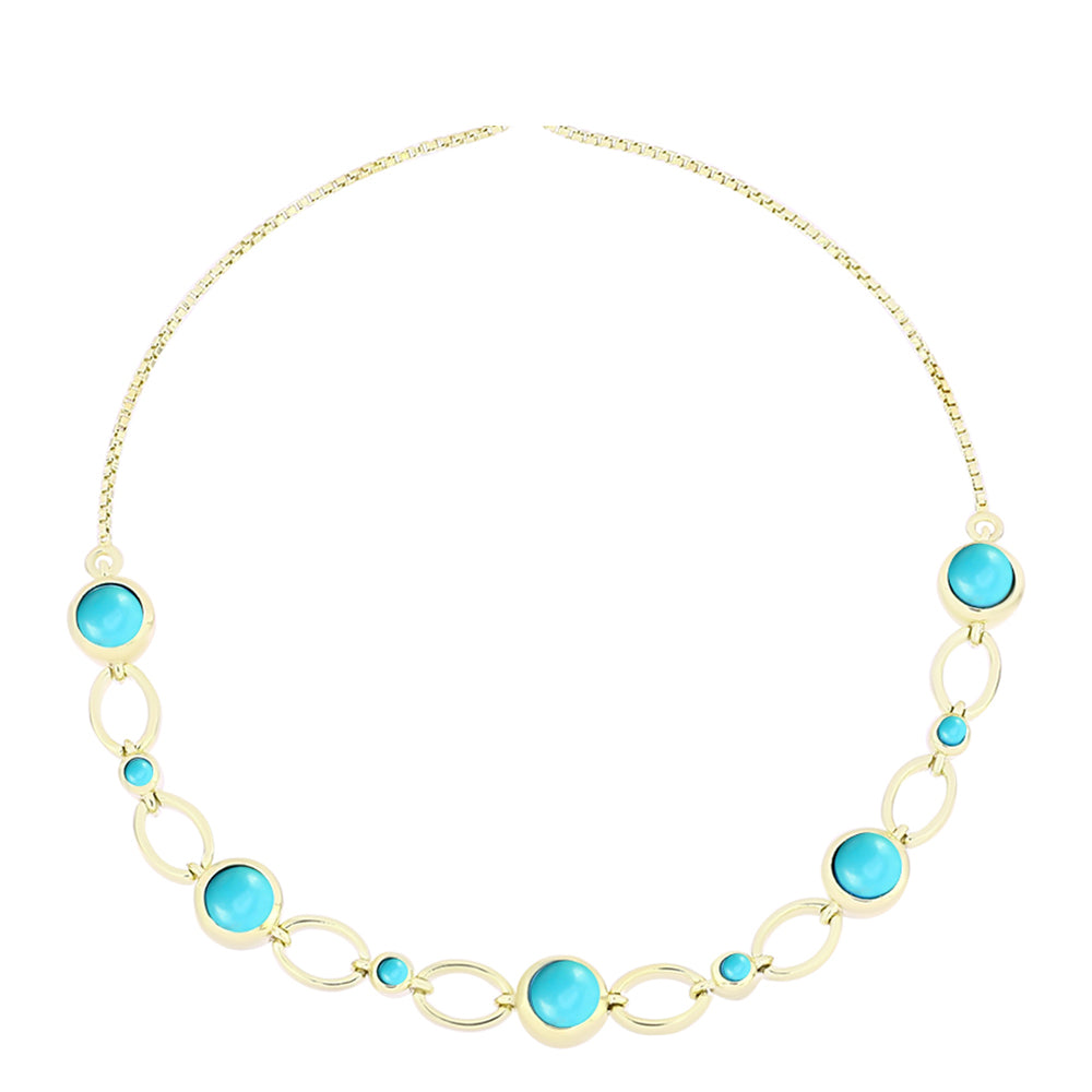 Brățară din Argint 925 Placat cu Aur ( 8.1 grame ) cu Turcoaz ”Frumoasa Adormită” 2.46 Carate