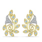 Cercei din Argint 925 Placat cu Aur ( 4.38 grame ) cu Moissanit de Gheață și Topaz Alb 0.31 Carate