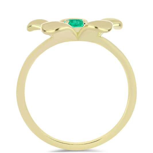 Inel din Argint 925 Placat cu Aur ( 3.48 grame ) cu Smarald Columbian 0.24 Carate