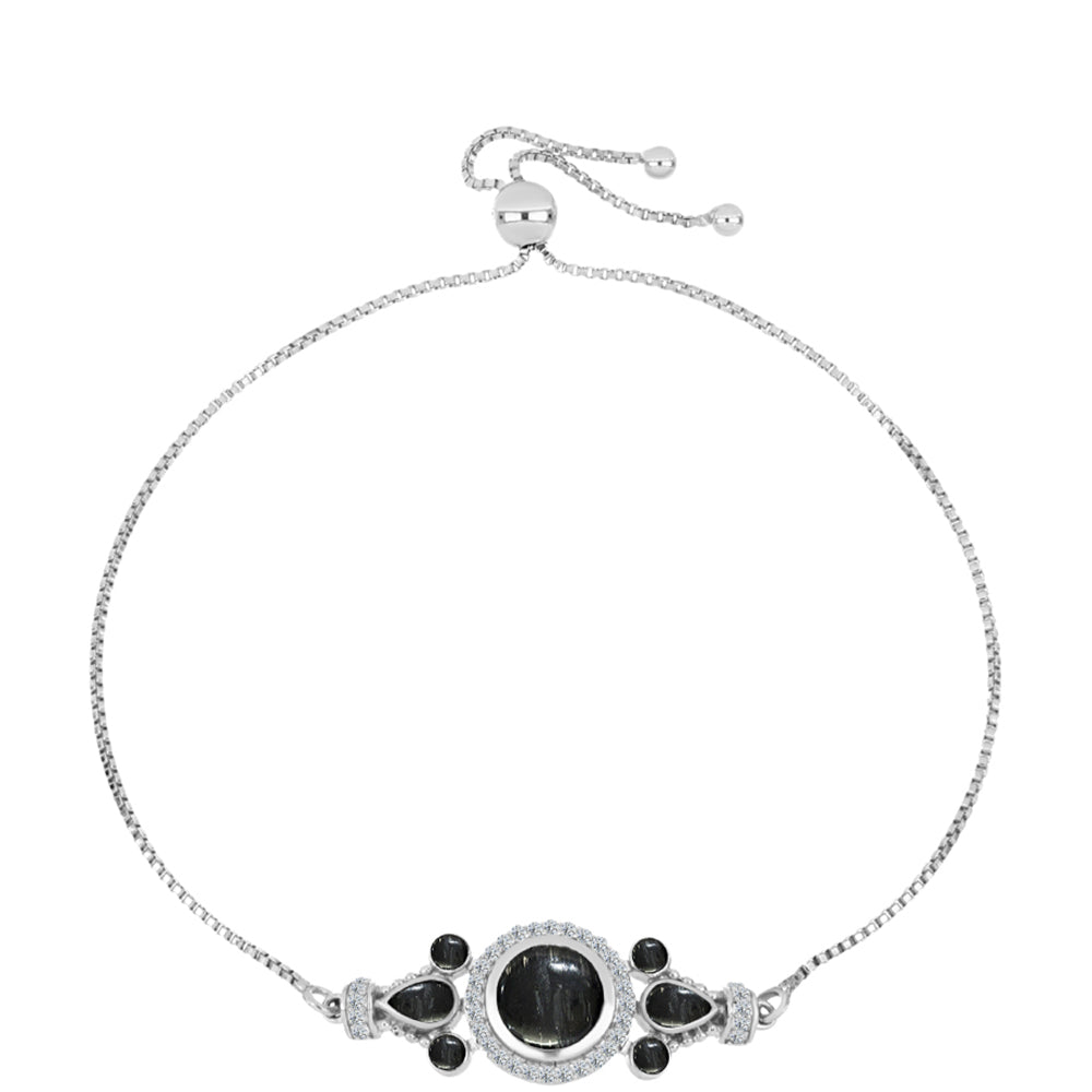 Brățară din Argint 925 ( 5.31 grame ) cu Jasp Picasso și Topaz Alb 3.62 Carate 1 