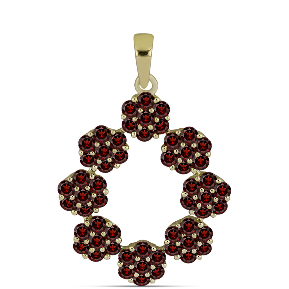 Pandantiv din Argint 925 Placat cu Aur ( 3.15 grame ) cu Granat Barton 2.65 Carate