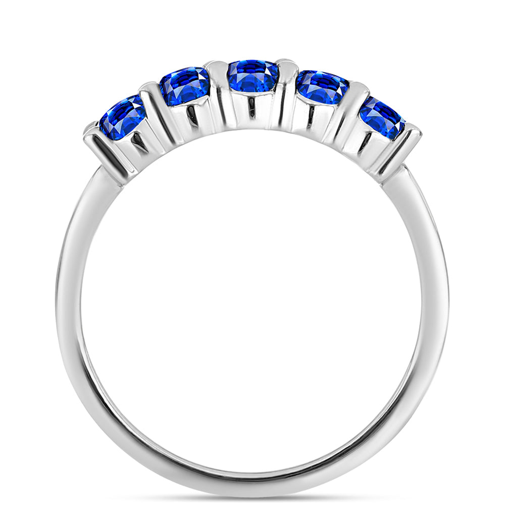 Cruce Set din Argint 925 ( 4.36 grame ) cu Safir Albastru Australian 4.16 Carate ( Cercei+Inel+Pandantiv ) 5 