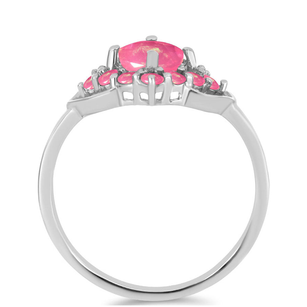 Inel din Argint 925 ( 1.82 grame ) cu Opal Lega Dembi Roz 0.74 Carate 2 