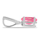 Pandantiv din Argint 925 ( 0.8 grame ) cu Opal Lega Dembi Roz și Topaz Alb 0.77 Carate