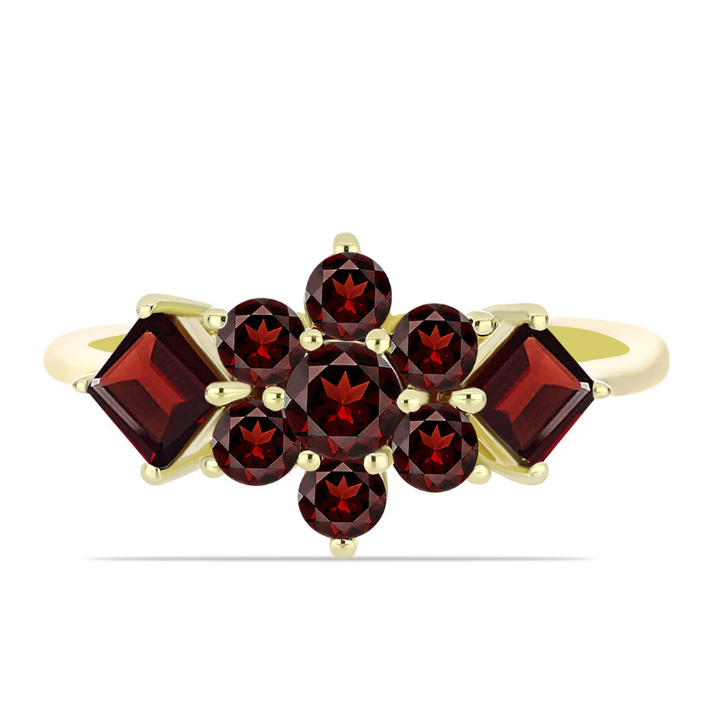 Inel din Argint 925 Placat cu Aur ( 2.01 grame ) cu Granat Barton 1.97 Carate