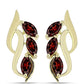Cercei din Argint 925 Placat cu Aur ( 5.26 grame ) cu Granat Barton 1.83 Carate